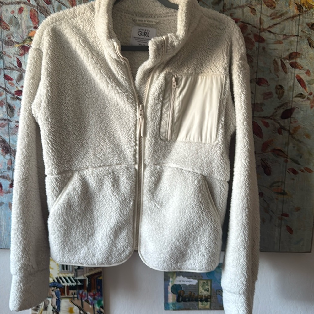 Perfect For Petite Size: Athleta Girls Size 16 XXL Teddy Jacket. Fits Adult S